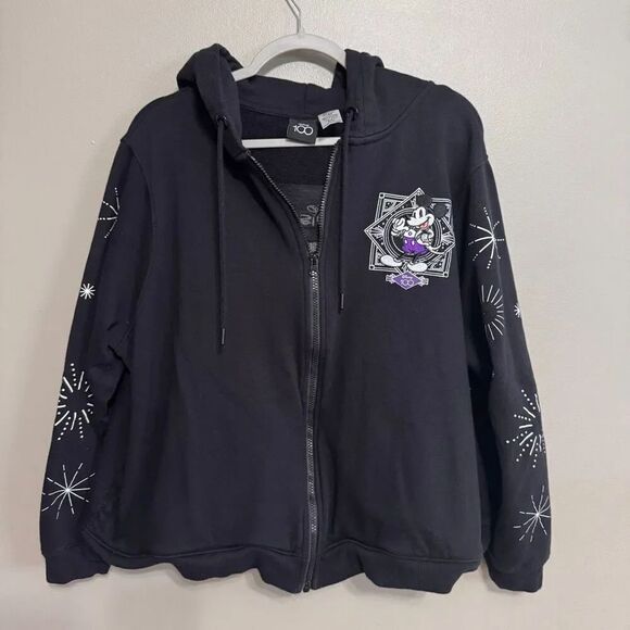 Disney Tops - Disneyland 100 Zip Up Hoodie Black size 1X